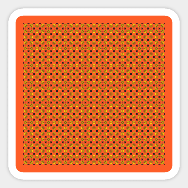 Orange circles pattern Sticker by mounhome